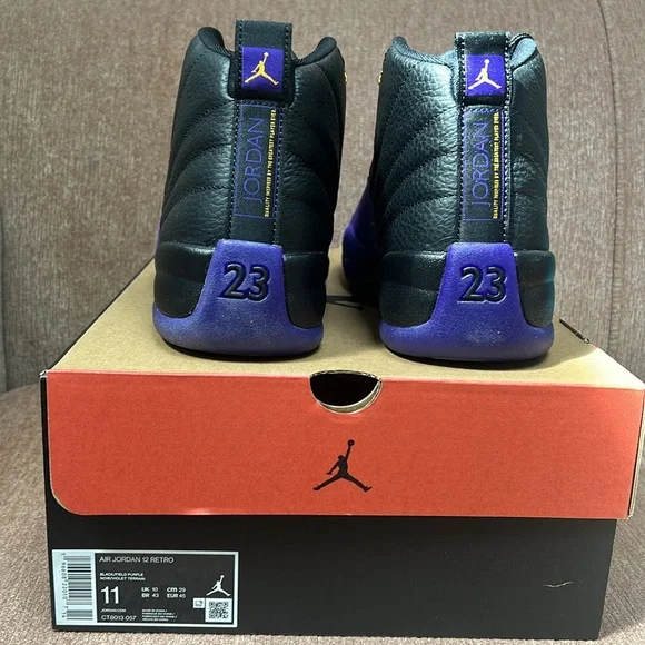 Jordan AJ12 Retro Black/Field Purple CT8013-057 - Picture 3 of 7